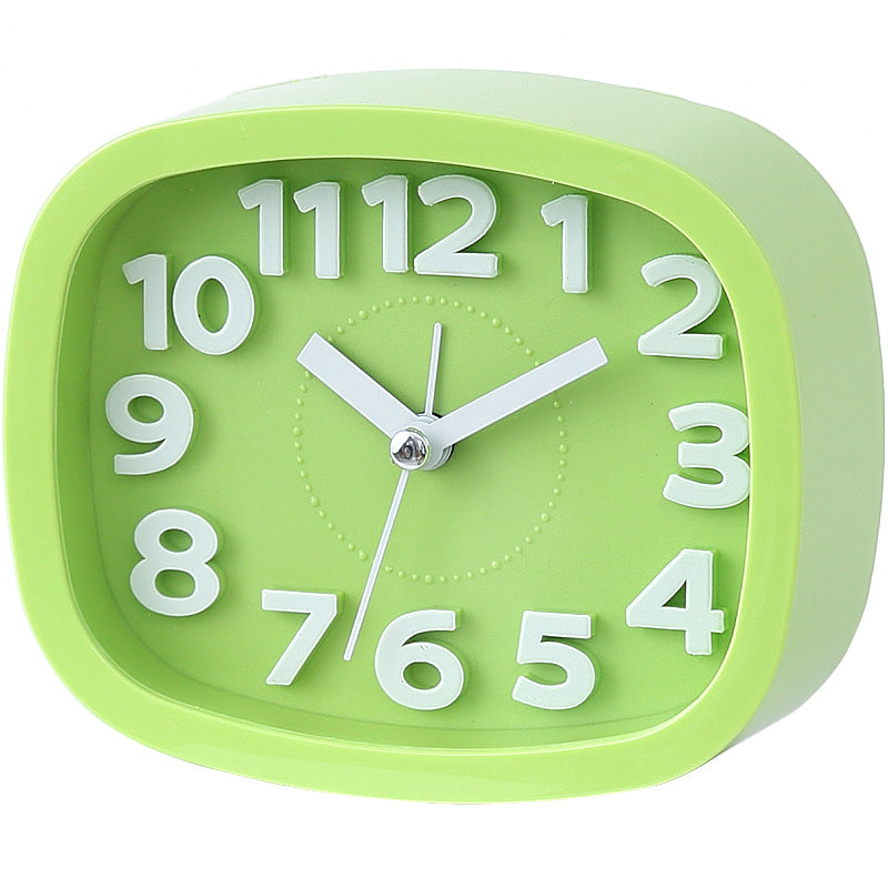 Mini Square Battery Alarm Clock – Silent Mute Desk & Bedside Clock for Kids and Home Decor