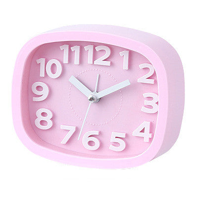 Mini Square Battery Alarm Clock – Silent Mute Desk & Bedside Clock for Kids and Home Decor