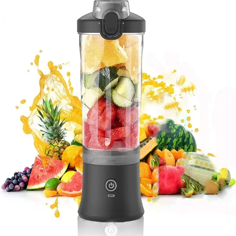 Portable 600ML Electric Blender – USB Rechargeable Personal Juicer & Smoothie Maker | Kitchen Gadget