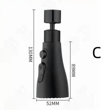 Universal 360° Rotating Faucet Sprayer – Anti-Splash Water Saving Tap Nozzle Adapter for Kitchen & Bathroom Sink