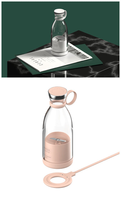 350ML Portable Electric Juicer Blender – USB Rechargeable Mini Smoothie Maker for Home & Travel