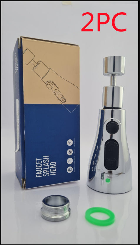 Universal 360° Rotating Faucet Sprayer – Anti-Splash Water Saving Tap Nozzle Adapter for Kitchen & Bathroom Sink