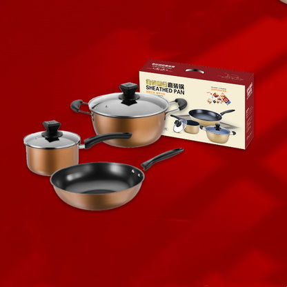 “Complete Non-Stick Kitchen Cookware Pot Set | Multi-Size Cooking Pots for Everyday Home Cooking”