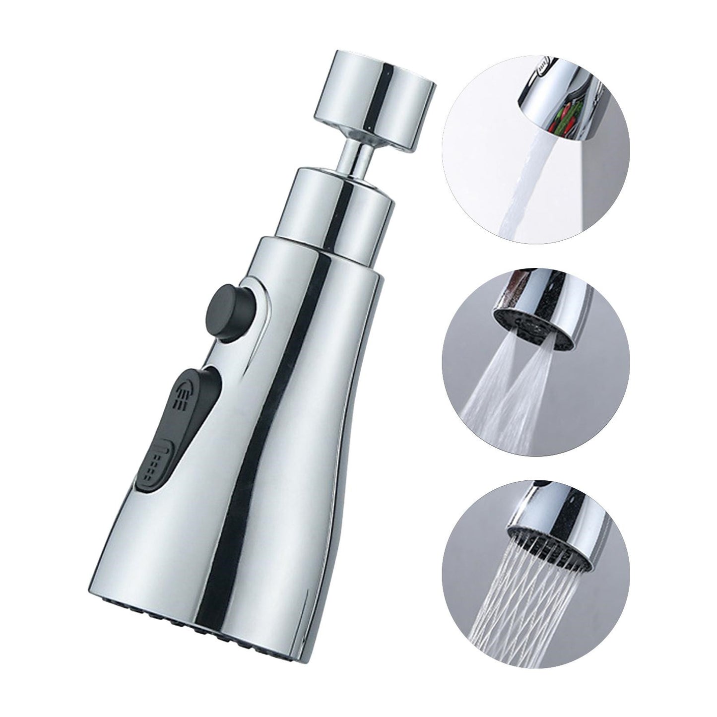 Universal 360° Rotating Faucet Sprayer – Anti-Splash Water Saving Tap Nozzle Adapter for Kitchen & Bathroom Sink