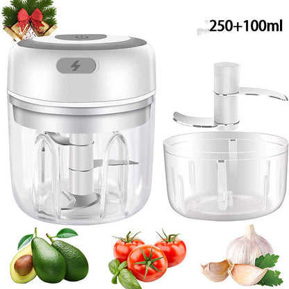 USB Rechargeable Mini Electric Garlic Chopper – Portable Vegetable, Ginger & Chili Crusher Kitchen Tool
