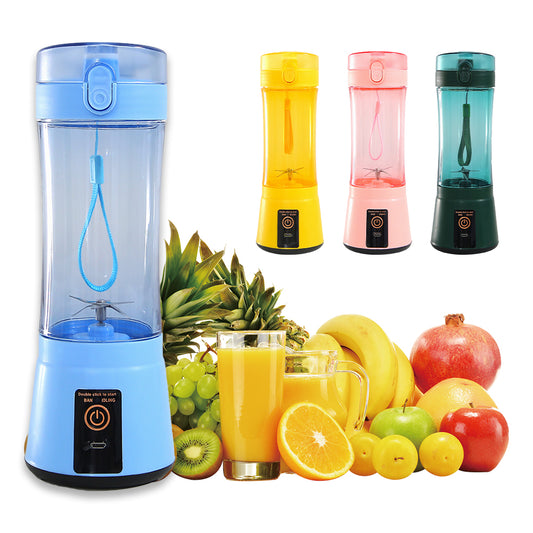 Portable Electric Fruit Juicer Blender – Wireless USB Rechargeable Mini Smoothie Mixer for Travel, Gym & Home Kitchen