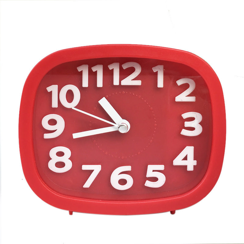 Mini Square Battery Alarm Clock – Silent Mute Desk & Bedside Clock for Kids and Home Decor