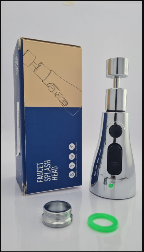 Universal 360° Rotating Faucet Sprayer – Anti-Splash Water Saving Tap Nozzle Adapter for Kitchen & Bathroom Sink